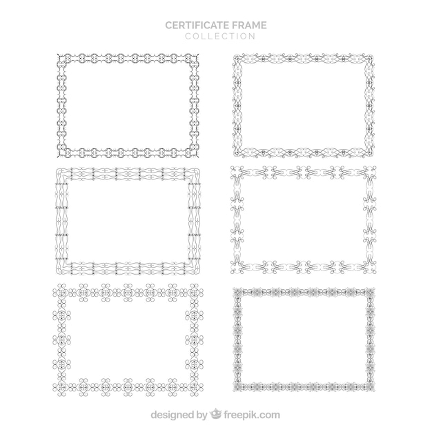 Colección de marcos de certificado