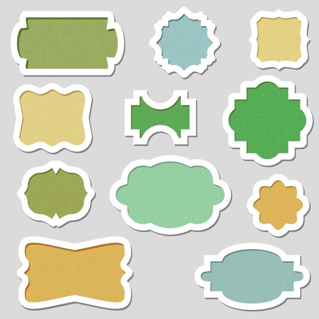 Colección de marcos de colores