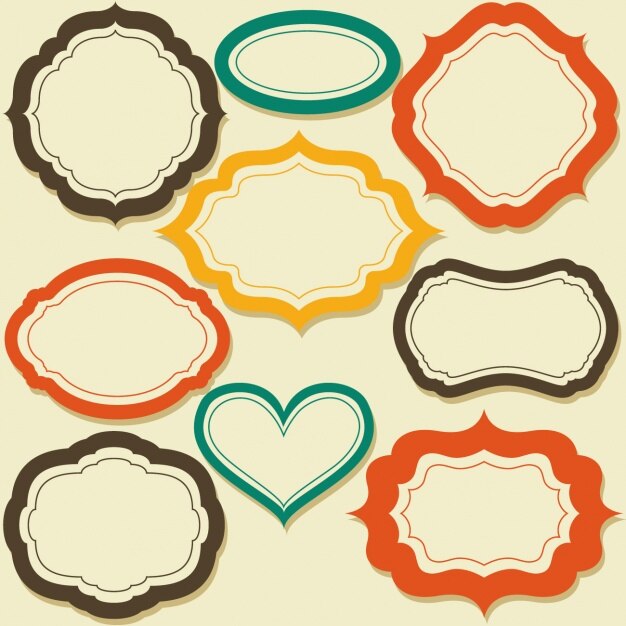 Colección de marcos de colores