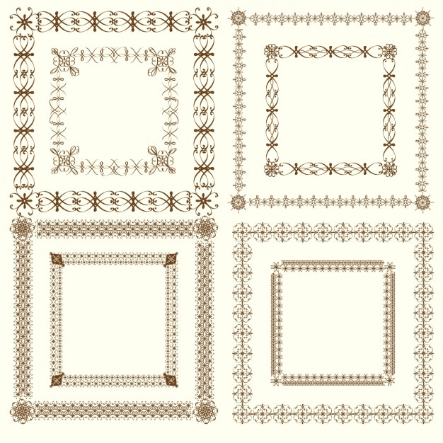 Colección de marcos decorativos.