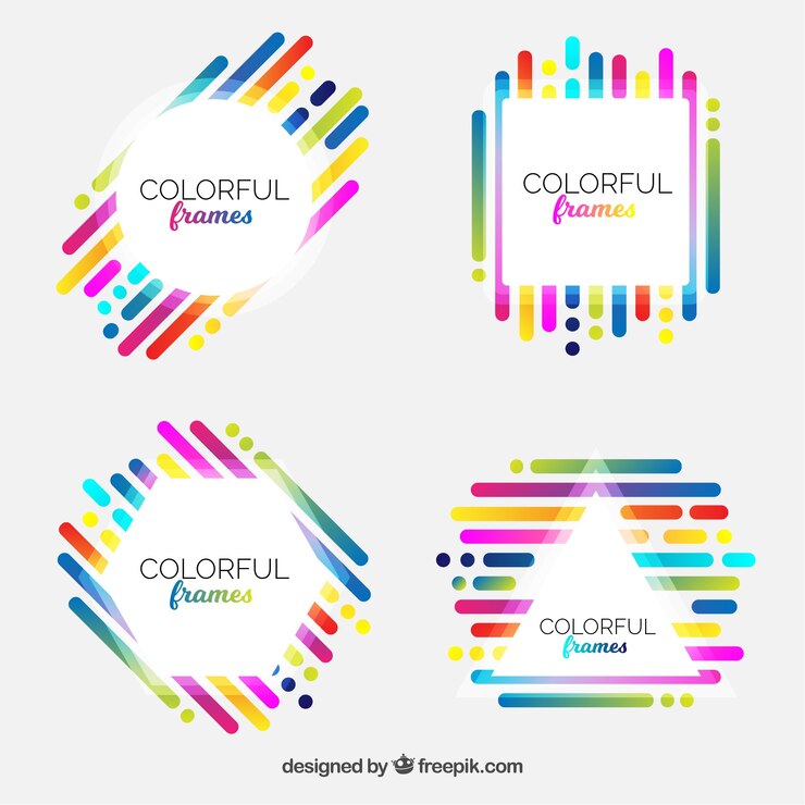 Vector gratuito colección de marcos con degradado
