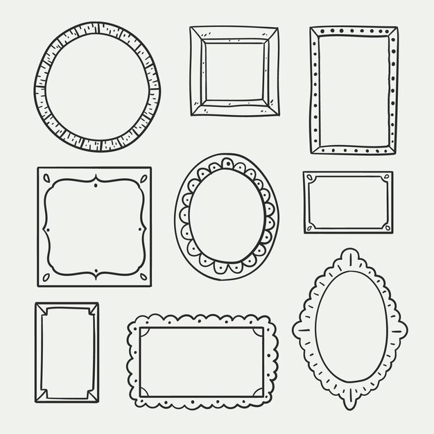 Colección de marcos Doodle