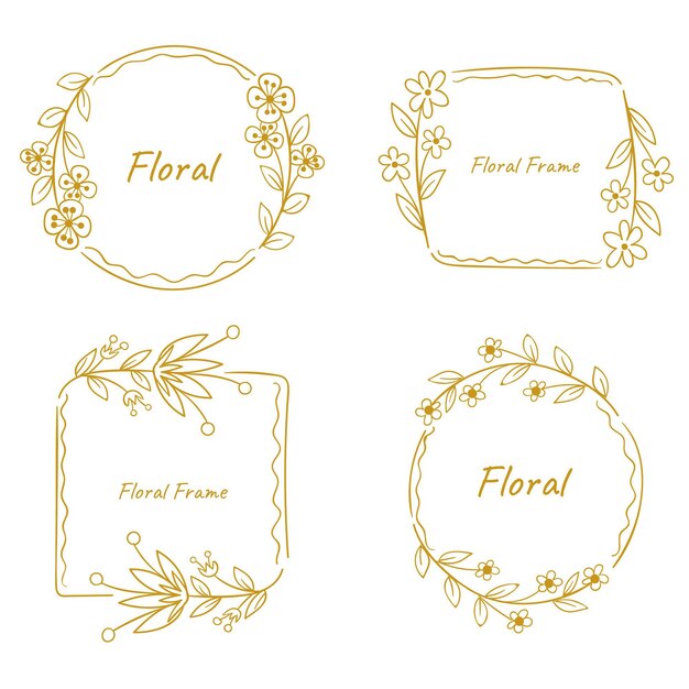 Colección de marcos florales