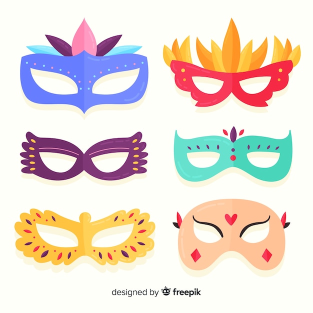 Colección de máscaras de carnaval