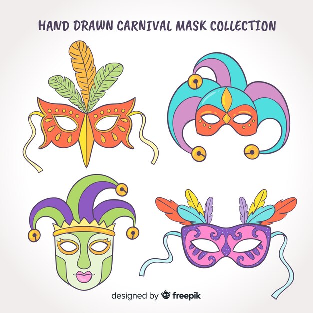 Colección de máscaras de carnaval