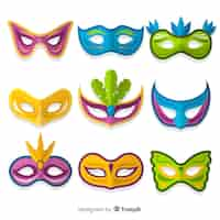 Vector gratuito colección de máscaras de carnaval