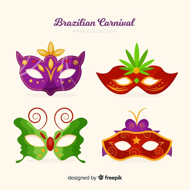 Colección de máscaras de carnaval