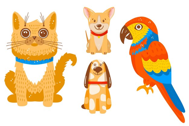 Colección de mascotas diferentes