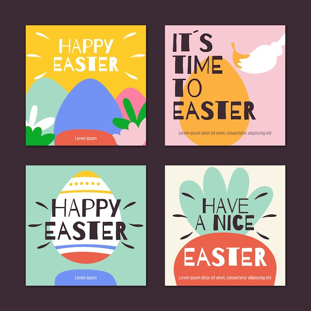 Colección de mensajes de instagram del día de pascua