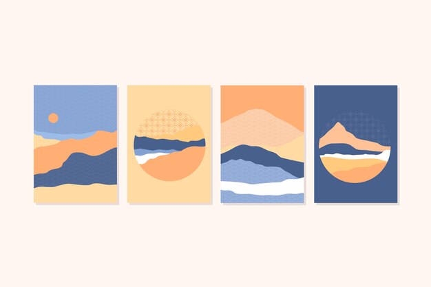 Colección minimalista de portadas japonesas