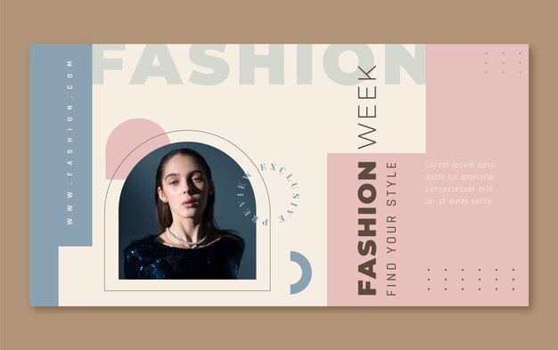 Colección de moda de diseño plano publicación de facebook