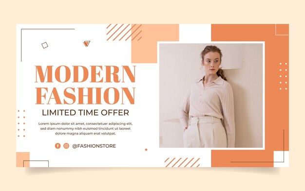 Colección de moda y plantilla de publicación de redes sociales de estilo