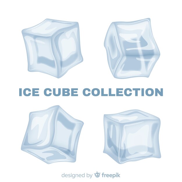 Colección moderna de cubitos de hielo