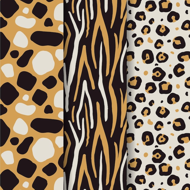 Colección moderna de estampados de animales
