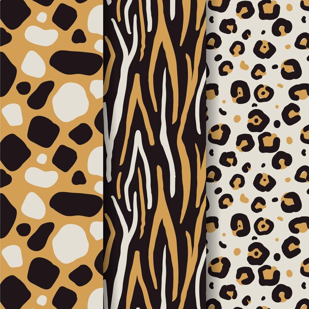 Colección moderna de estampados de animales