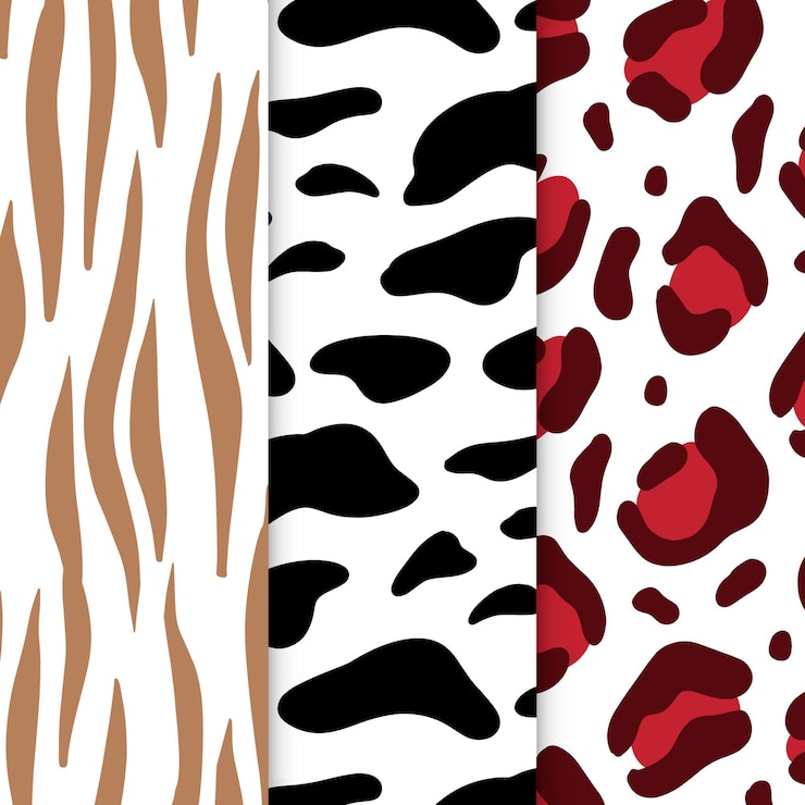 Vector gratuito colección moderna de estampados de animales