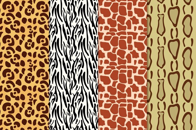 Colección moderna de estampados de animales