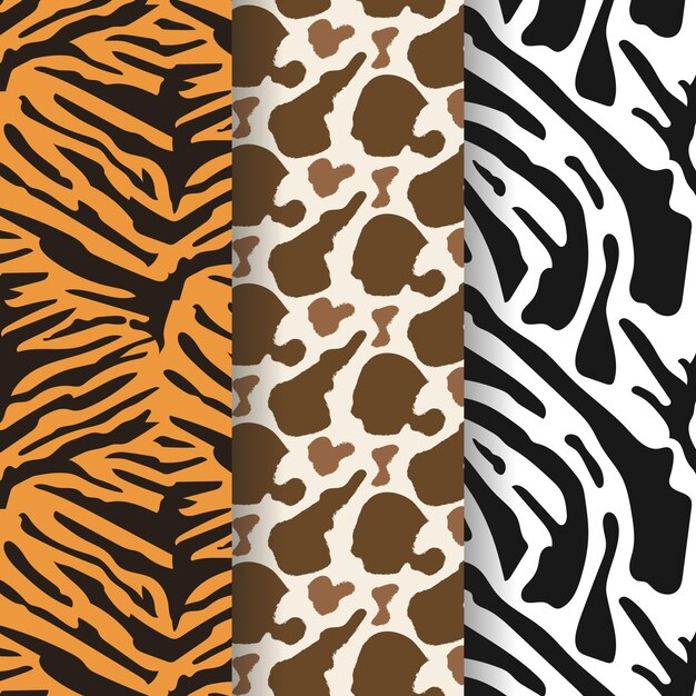 Colección moderna de estampados de animales