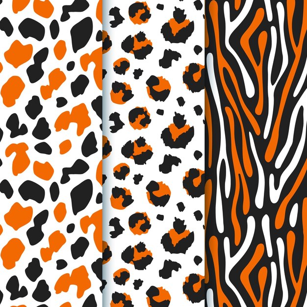 Colección moderna de estampados de animales