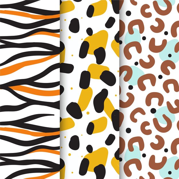 Colección moderna de estampados de animales