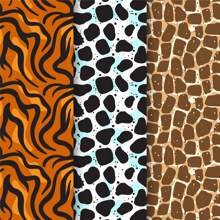 Vector gratuito colección moderna de estampados de animales