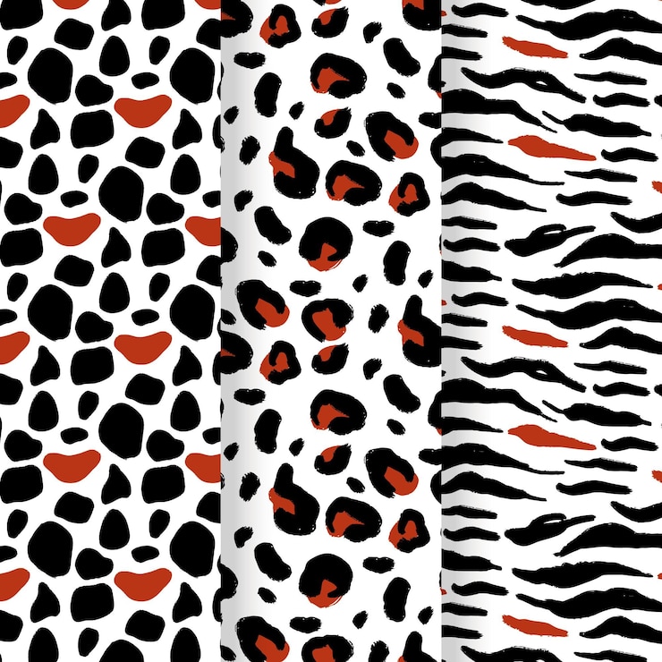 Vector gratuito colección moderna de estampados de animales