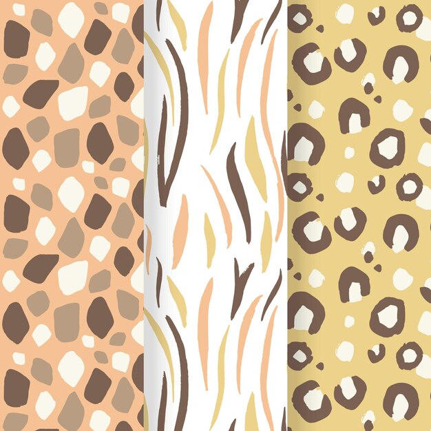 Colección moderna de estampados de animales