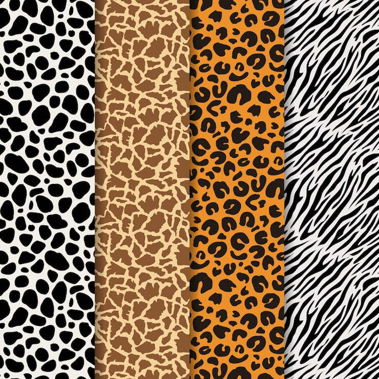 Vector gratuito colección moderna de estampados de animales