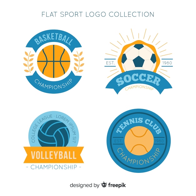 Vector gratuito colección moderna de logos de deporte