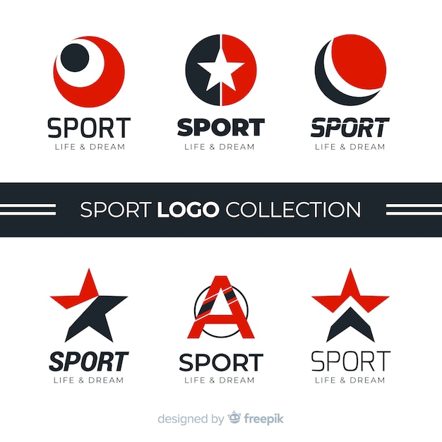 Colección moderna de logos de deporte