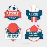 Vector gratuito colección moderna de logos de deporte