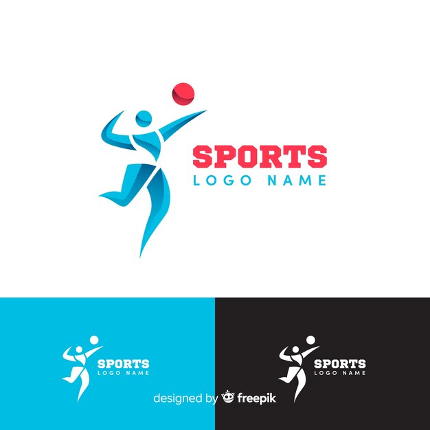 Colección moderna de logotipos de deporte