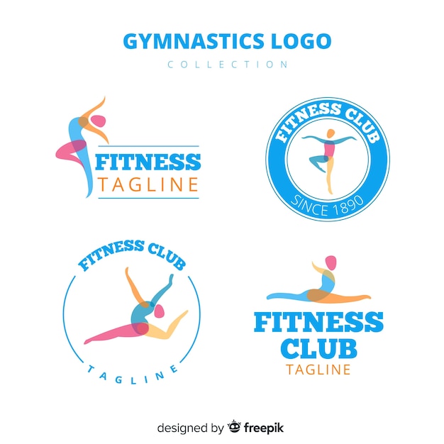 Vector gratuito colección moderna de logotipos de deporte