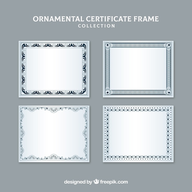 Colección moderna de marcos de certificado
