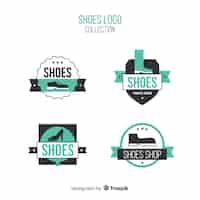 Vector gratuito colección moderna de plantillas de logos de zapatos