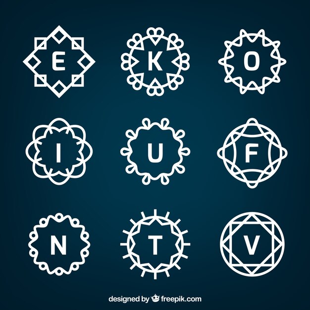 Colección de monogramas geométricos