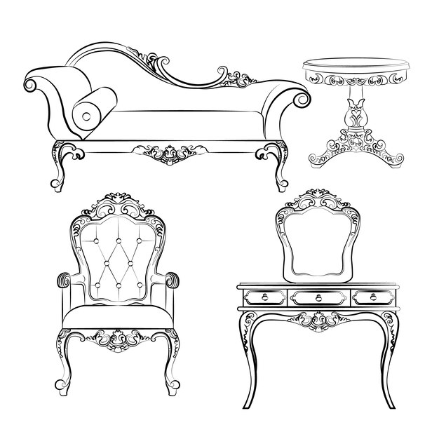 Colección de muebles elegantes