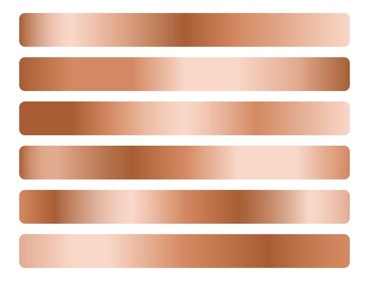 Vector gratuito colección de muestras de diseño de elementos de gradiente de oro rosa