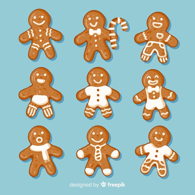Colección de muñecos de galleta de jengibre