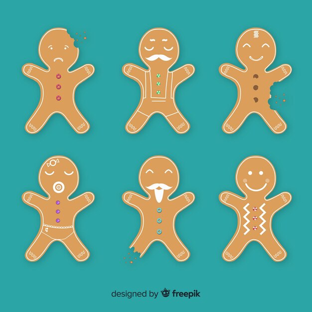 Colección de muñecos de galleta de jengibre