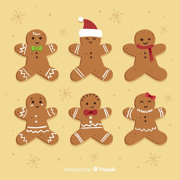 Colección de muñecos de galleta de jengibre