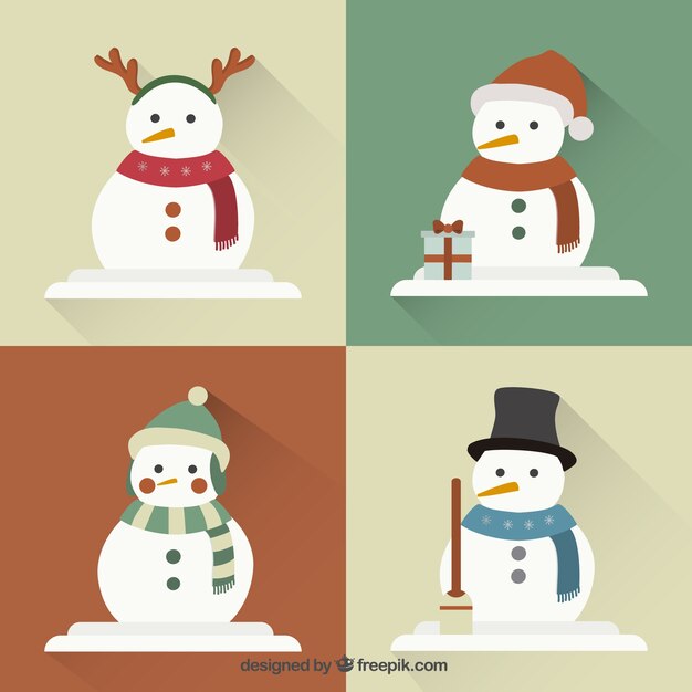 Colección de muñecos de nieve