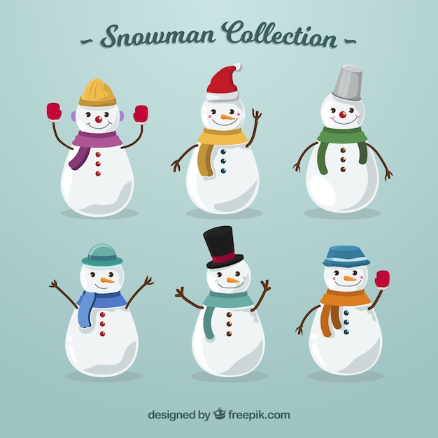 Colección de muñecos de nieve 