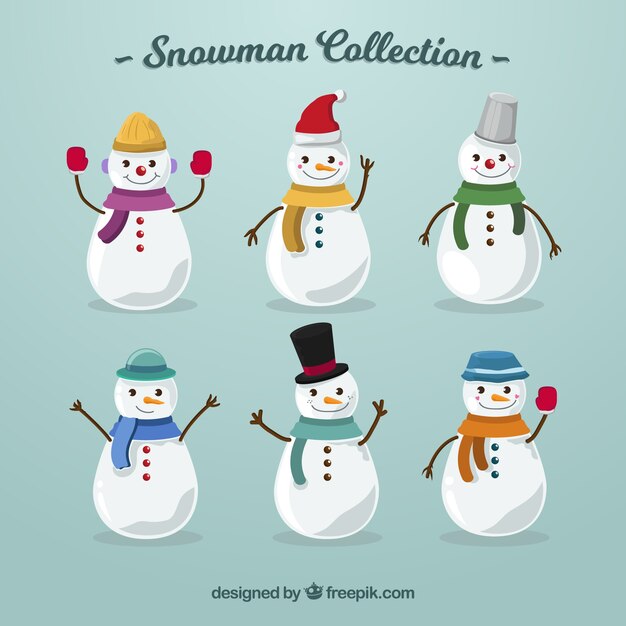 Colección de muñecos de nieve 