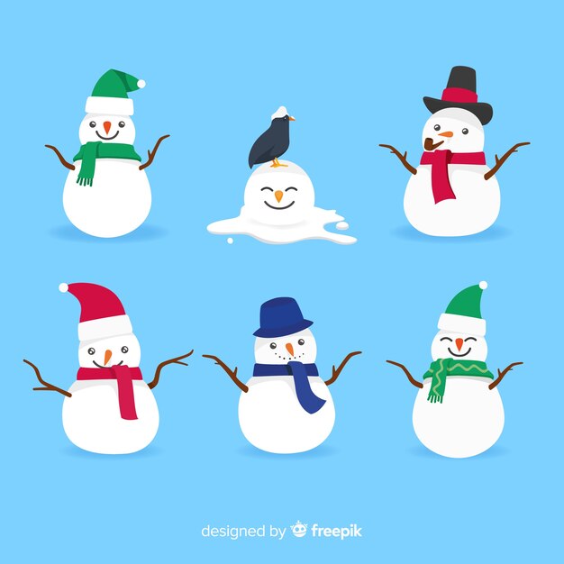 Colección de muñecos de nieve