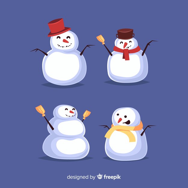 Colección de muñecos de nieve