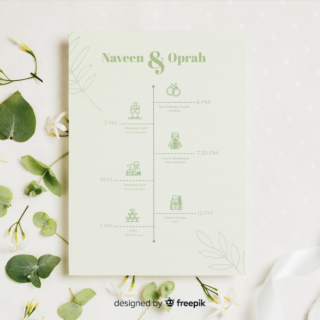 Colección natural de iconos de boda
