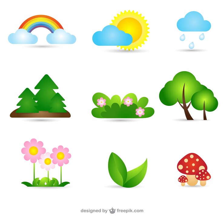 Vector gratuito colección de naturaleza