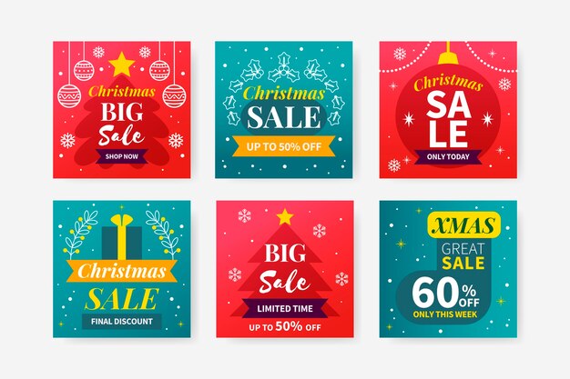 Colección de navidad venta instagram post