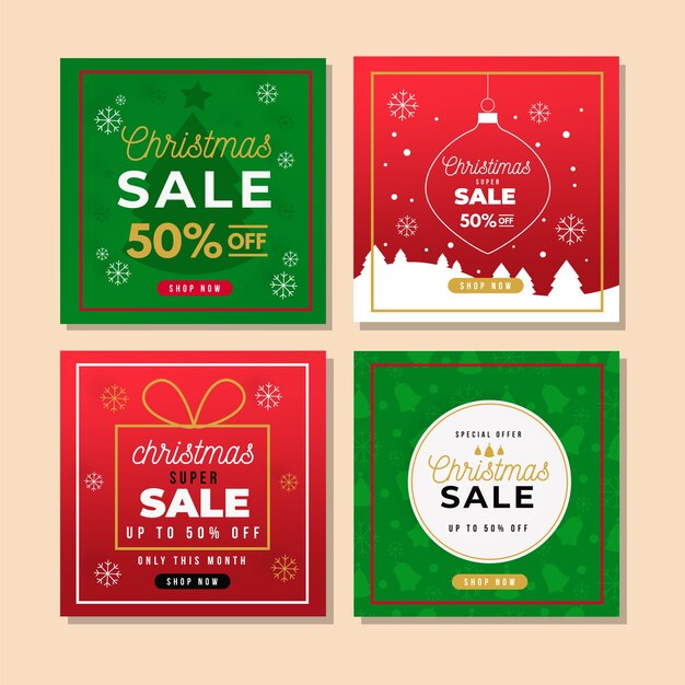 Colección de navidad venta instagram post